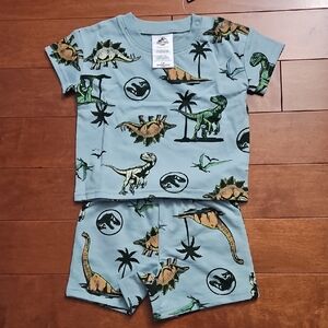 Nwt Jurassic Park Dinosaur 2pc Shortset